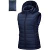 Outdoor Ventures Women’s Lightweight Packable Hooded Puffer Vest Outerwear Zip Up Warm Sleeveless Winter Jacket Quilted Coat(Blue)