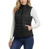 Outdoor Ventures Women’s Lightweight Puffer Vest Outerwear Zip Up Warm Sleeveless Winter Jacket Padded Gilet Quilted Coat(Black)