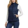 Outdoor Ventures Women’s Lightweight Puffer Vest Outerwear Zip Up Warm Sleeveless Winter Jacket Padded Gilet Quilted Coat(Blue)
