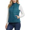 Outdoor Ventures Women’s Lightweight Puffer Vest Outerwear Zip Up Warm Sleeveless Winter Jacket Padded Gilet Quilted Coat(Modern Blue)