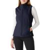 Outdoor Ventures Women’s Lightweight Softshell Vest Windproof Fleece Lined Zip Up Sleeveless Jacket for Running Hiking Golf(Dark Blue)