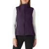 Outdoor Ventures Women’s Lightweight Softshell Vest Windproof Fleece Lined Zip Up Sleeveless Jacket for Running Hiking Golf(Eggplant)