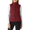 Outdoor Ventures Women’s Lightweight Softshell Vest Windproof Fleece Lined Zip Up Sleeveless Jacket for Running Hiking Golf(Red)