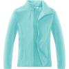 Outdoor Ventures Women’s Lightweight Warm Zip Up Long-Sleeve Soft Polar Fleece Jacket for Fall Winter(Aqua Blue)