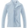 Outdoor Ventures Women’s Lightweight Warm Zip Up Long-Sleeve Soft Polar Fleece Jacket for Fall Winter(Blue)