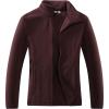 Outdoor Ventures Women’s Lightweight Warm Zip Up Long-Sleeve Soft Polar Fleece Jacket for Fall Winter(Chocolate)