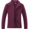 Outdoor Ventures Women’s Lightweight Warm Zip Up Long-Sleeve Soft Polar Fleece Jacket for Fall Winter(Dark Fuchsia)