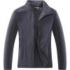 Outdoor Ventures Women’s Lightweight Warm Zip Up Long-Sleeve Soft Polar Fleece Jacket for Fall Winter(Dark Grey)