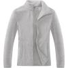 Outdoor Ventures Women’s Lightweight Warm Zip Up Long-Sleeve Soft Polar Fleece Jacket for Fall Winter(Light Grey Heather)