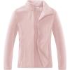 Outdoor Ventures Women’s Lightweight Warm Zip Up Long-Sleeve Soft Polar Fleece Jacket for Fall Winter(Pink)