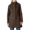 Outdoor Ventures Women’s Lightweight Waterproof Fleece Lined Hooded Softshell Rain Jacket, Warm Windbreaker Long Coat(Chocolate)