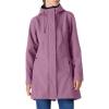 Outdoor Ventures Women’s Lightweight Waterproof Fleece Lined Hooded Softshell Rain Jacket, Warm Windbreaker Long Coat(Light Pinky Purple)