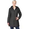 Outdoor Ventures Women’s Maryan Hooded Ultra Lightweight Warm Thermolite Long Puffer Coat(Black(matte)-avg.32″ Mid Length)