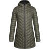 Outdoor Ventures Women’s Maryan Hooded Ultra Lightweight Warm Thermolite Long Puffer Coat(Olive(shiny)-avg.32″ Mid Length)