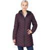 Outdoor Ventures Women’s Maryan Hooded Ultra Lightweight Warm Thermolite Long Puffer Coat(Purple(matte)-avg.32″ Mid Length)