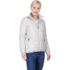 Outdoor Ventures Women’s Packable Full-Zip Short Puffer Jacket Insulated Quilted Warm Lightweight Winter Coat(Light Grey(fold in Bag))