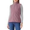 Outdoor Ventures Women’s Polar Fleece Zip Vest Outerwear with Pockets,Warm Sleeveless Coat Vest for Fall & Winter(Dark Lavender)