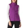 Outdoor Ventures Women’s Polar Fleece Zip Vest Outerwear with Pockets,Warm Sleeveless Coat Vest for Fall & Winter(Dark Raspberry)