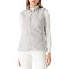Outdoor Ventures Women’s Polar Fleece Zip Vest Outerwear with Pockets,Warm Sleeveless Coat Vest for Fall & Winter(Light Grey)