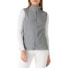 Outdoor Ventures Women’s Polar Fleece Zip Vest Outerwear with Pockets,Warm Sleeveless Coat Vest for Fall & Winter(Light Grey Heather)