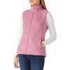 Outdoor Ventures Women’s Polar Fleece Zip Vest Outerwear with Pockets,Warm Sleeveless Coat Vest for Fall & Winter(Purplish Pink)