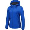 Outdoor Ventures Women’s Softshell Jacket with Hood Fleece Lined Warm Lightweight Waterproof Insulated Windbreaker(Klein Blue)
