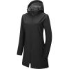 Outdoor Ventures Women’s Softshell Jacket with Removable Hood Fleece Lined Windbreaker Insulated Long Warm Rain Jacket(Black)