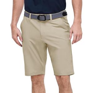Outdoor Ventures Men’s Golf Shorts 11″ Inseam Classic-Fit Flat Front Stretch Casual Shorts with Pockets Summer Hiking Travel(Khaki)