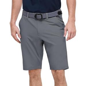 Outdoor Ventures Men’s Golf Shorts 11″ Inseam Classic-Fit Flat Front Stretch Casual Shorts with Pockets Summer Hiking Travel(Plain Grey)