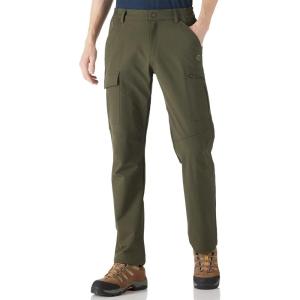 Outdoor Ventures Men’s Hiking Pants Lightweight Water Resistant Cargo Work Pants Ripstop Outdoor Pants for Tactical Travel(Amy Green- Upgrade)