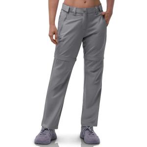 Outdoor Ventures Women’s Convertible Pants, Quick Dry Hiking Zip-Off Pants, Stretch Lightweight Cargo Pants(Grey)