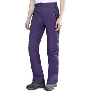 Outdoor Ventures Women’s Idra Fleece Lined Hiking Pants Outdoor Softshell Waterproof Snow Pants Windproof Ski Pants(Purple Melange)