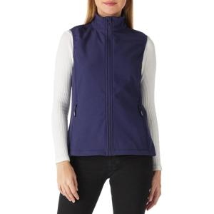 Outdoor Ventures Women’s Lightweight Softshell Vest Windproof Fleece Lined Zip Up Sleeveless Jacket for Running Hiking Golf(Dark Purplish Blue)