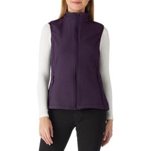 Outdoor Ventures Women’s Lightweight Softshell Vest Windproof Fleece Lined Zip Up Sleeveless Jacket for Running Hiking Golf(Eggplant)