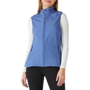 Outdoor Ventures Women’s Lightweight Softshell Vest Windproof Fleece Lined Zip Up Sleeveless Jacket for Running Hiking Golf(Violet Blue)