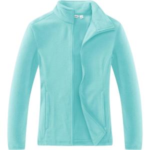 Outdoor Ventures Women’s Lightweight Warm Zip Up Long-Sleeve Soft Polar Fleece Jacket for Fall Winter(Aqua Blue)