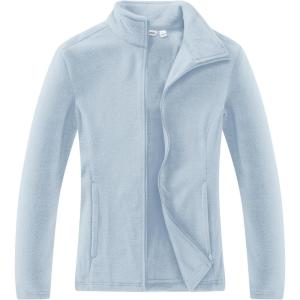 Outdoor Ventures Women’s Lightweight Warm Zip Up Long-Sleeve Soft Polar Fleece Jacket for Fall Winter(Blue)