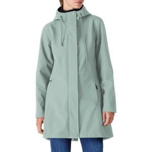 Outdoor Ventures Women’s Lightweight Waterproof Fleece Lined Hooded Softshell Rain Jacket, Warm Windbreaker Long Coat(Light Green)