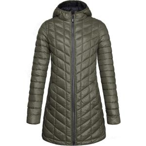 Outdoor Ventures Women’s Maryan Hooded Ultra Lightweight Warm Thermolite Long Puffer Coat(Olive(shiny)-avg.32″ Mid Length)