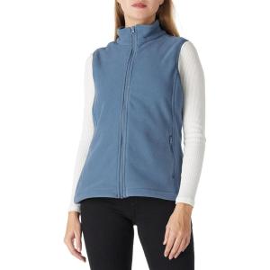 Outdoor Ventures Women’s Polar Fleece Zip Vest Outerwear with Pockets,Warm Sleeveless Coat Vest for Fall & Winter(Grayish Blue)