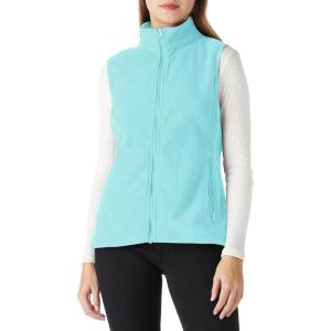 Outdoor Ventures Women’s Polar Fleece Zip Vest Outerwear with Pockets,Warm Sleeveless Coat Vest for Fall & Winter(Ice Blue)