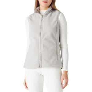 Outdoor Ventures Women’s Polar Fleece Zip Vest Outerwear with Pockets,Warm Sleeveless Coat Vest for Fall & Winter(Light Grey)
