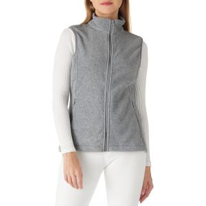 Outdoor Ventures Women’s Polar Fleece Zip Vest Outerwear with Pockets,Warm Sleeveless Coat Vest for Fall & Winter(Light Grey Heather)