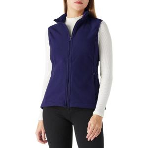 Outdoor Ventures Women’s Polar Fleece Zip Vest Outerwear with Pockets,Warm Sleeveless Coat Vest for Fall & Winter(Purplish Blue)