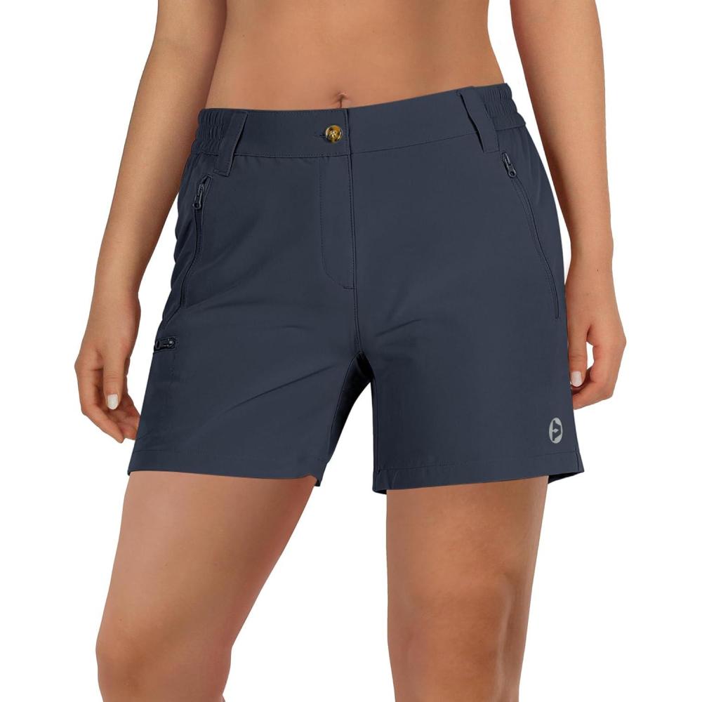 imageOutdoor Ventures Womens Hiking Shorts Stretch Lightweight Golf Shorts Quick Dry UPF 50 5 inch Cargo Short for CampingDark Grey