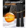 Outdoor Ventures Fleece Lined Waterproof Pants Women Ski Snow Insulated Softshell Snowboard Hiking with Boot Cut(New Black – Velcro Waistband)