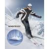Outdoor Ventures Fleece Lined Waterproof Pants Women Ski Snow Insulated Softshell Snowboard Hiking with Boot Cut(New Dim Grey – Velcro Waistband)