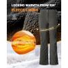 Outdoor Ventures Fleece Lined Waterproof Pants Women Ski Snow Insulated Softshell Snowboard Hiking with Boot Cut(New Grey – Elastic Waistband)