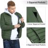 Outdoor Ventures Men’s Lightweight Packable Puffer Winter Jacket Insulated Puffy Coat for Snow Ski Hiking Travel(Army Green(fold in Bag))