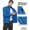 Outdoor Ventures Men’s Lightweight Packable Puffer Winter Jacket Insulated Puffy Coat for Snow Ski Hiking Travel(Cobalt Blue(fold in Pocket Or Bag))